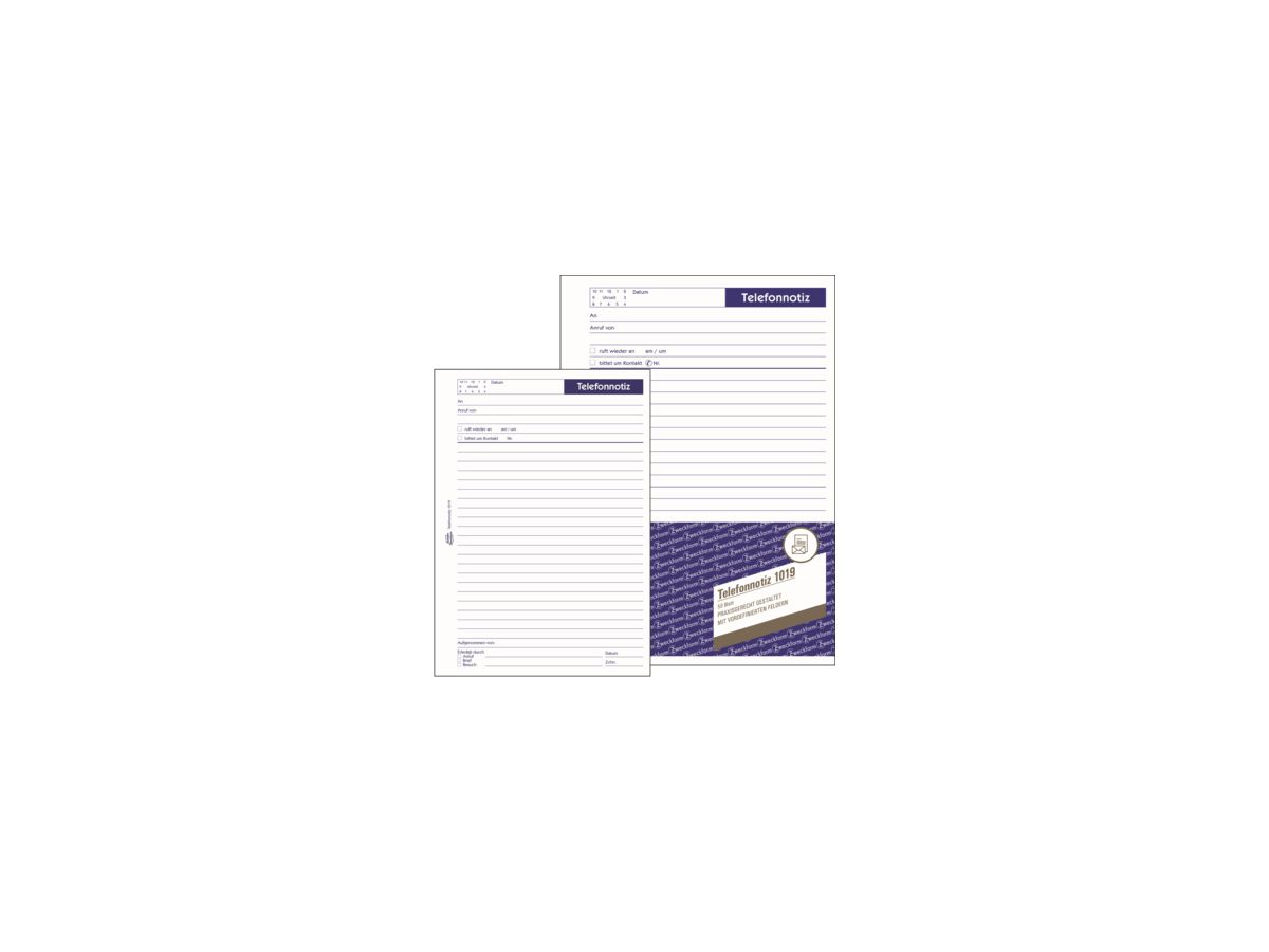 Avery Zweckform Gesprächsnotiz 1019 DIN A5 50Blatt weiß