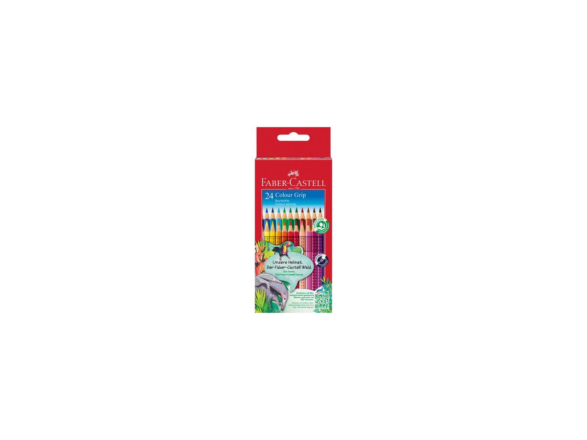 Faber-Castell Farbstift Colour GRIP 112424 farbig sortiert 24 St./Pack.