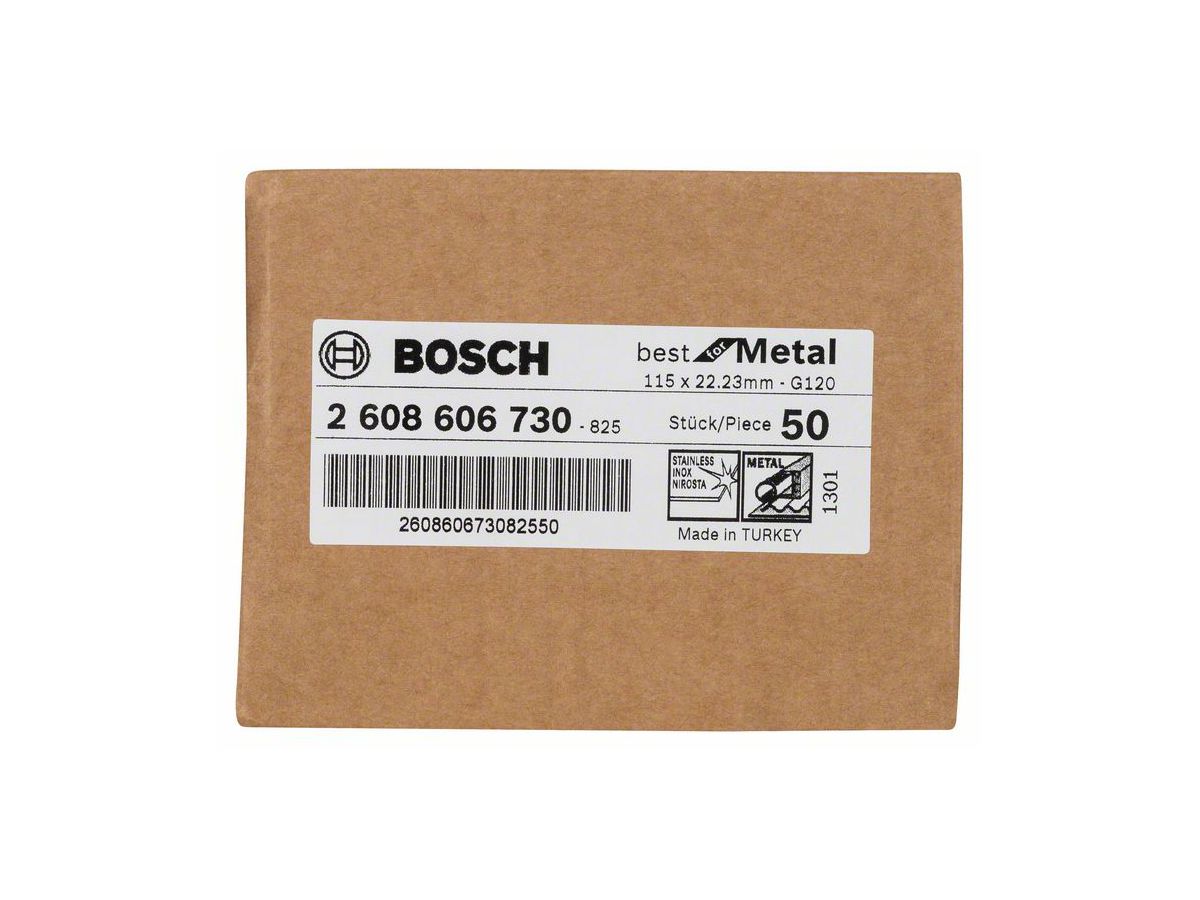 Fiberschleifblatt BfM,115mm,K120,1x Metal, 115 mm, K 120