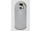 Push-Abfalls. 50 l silber 740x380 mm