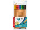 STABILO Fineliner point 88 8810 0,4mm farbig sortiert 10 St./Pack.