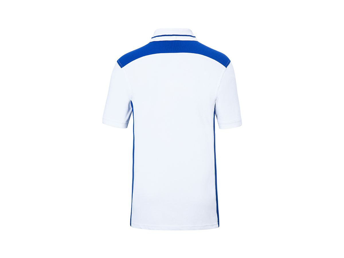JN Men's Workwear Polo - COLOR - JN858 white/royal, Größe 6XL