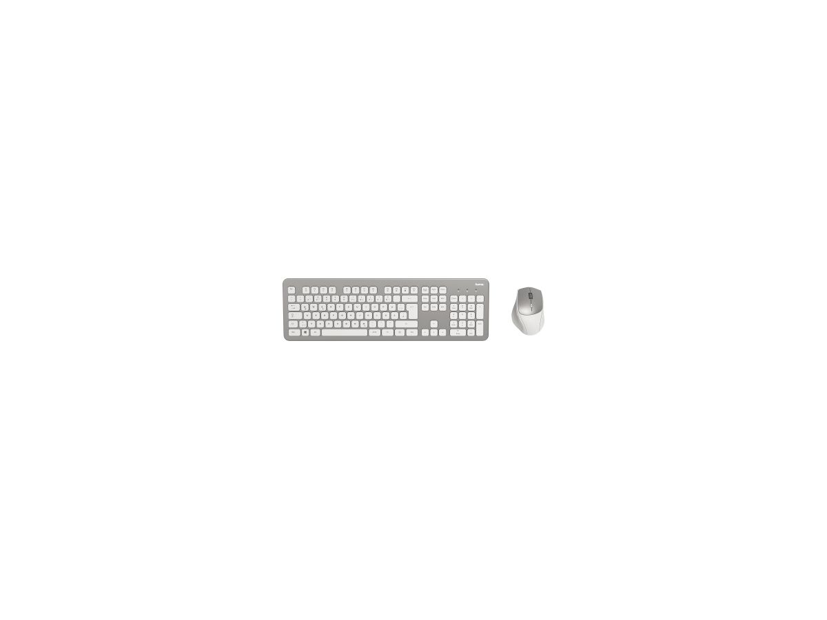 Hama Tastatur-Maus-Set KMW-700 00182676 silber/weiß