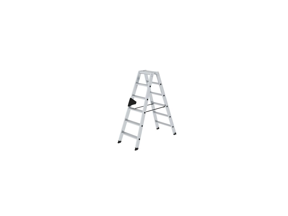 MUNK Aluminium-Stufen-Stehleiter Beidseitig 2x6 Stufen 40212