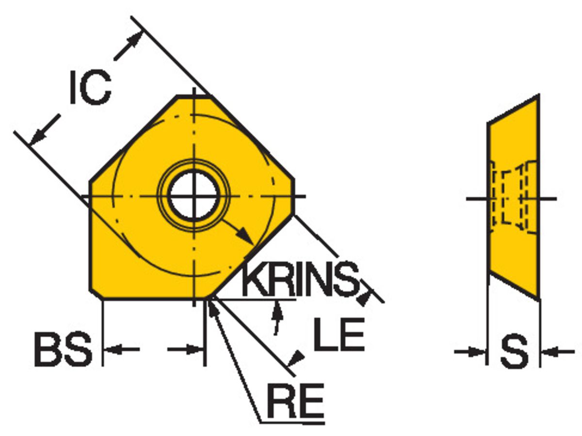 COROMANT CoroMill 245 Fräswendeplatte R245-12T3E-W1020