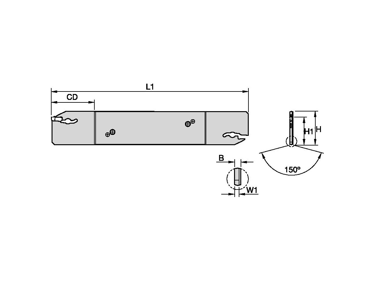 KENNAMETAL EVBSN26M0233C CUT-OFF BLADE WITH COOLANT