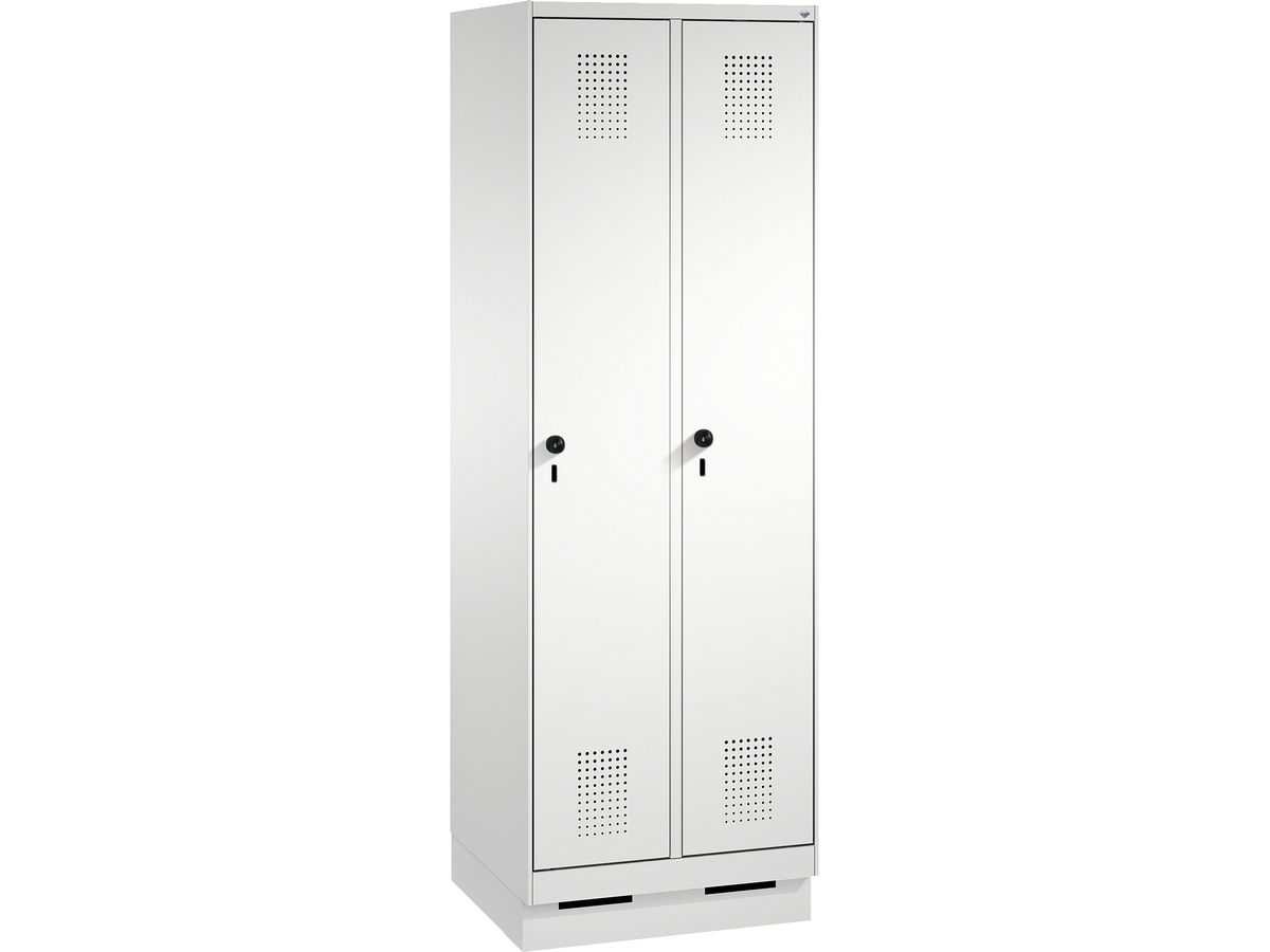 C+P locker met dubbele afdeling Evolo H 1800 x B 610 x D 500 mm