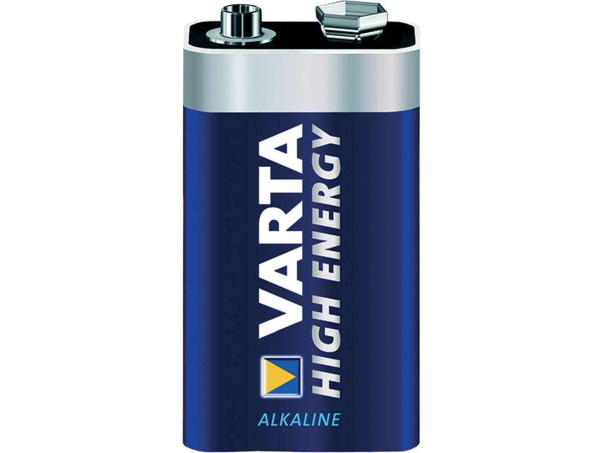 VARTA Batterie 9 V/K1/9 Volt Bli.Verp. 1 Stk., Alkali-Mangan-Qualität