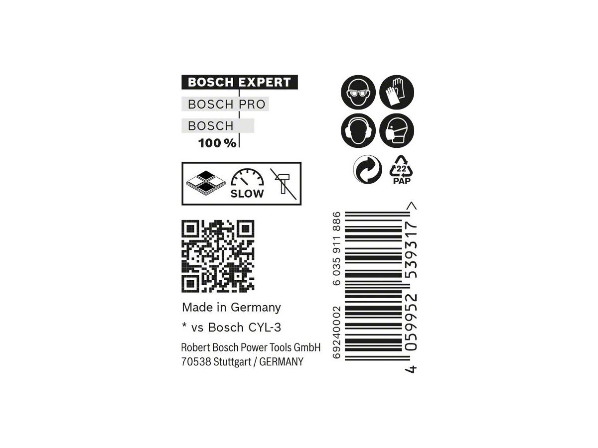 BOSCH MultiConstruction Bohrer Cyl-9 EXPERT 5x50x85 mm, zylindrisch, VE 10