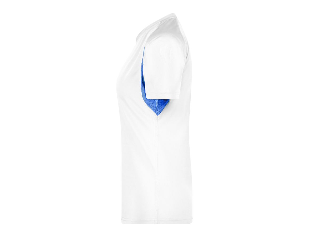JN Ladies Running-T JN316 100%PES, white/royal, Größe L