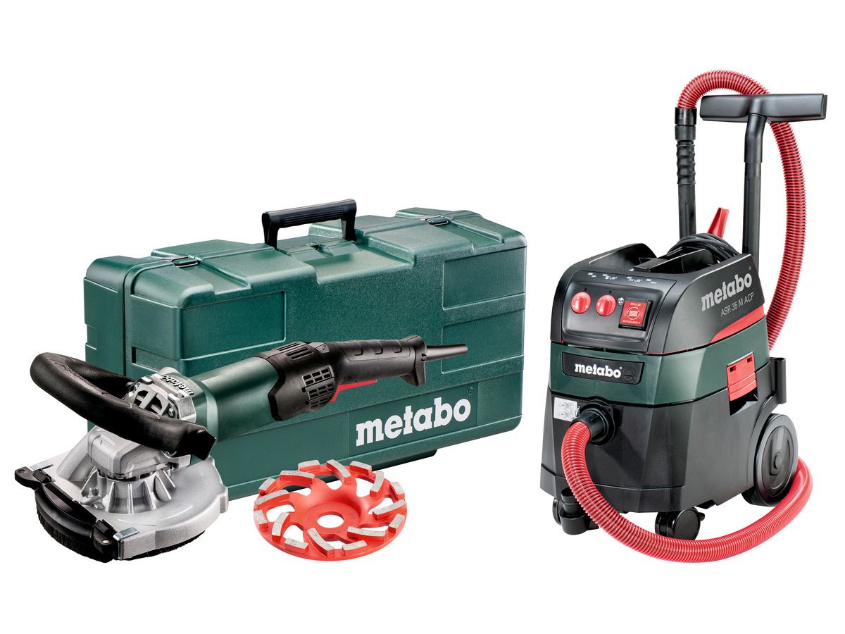 METABO Renovierungsschleifer-Set RSEV 19-125 Beton + ASR 35 M ACP