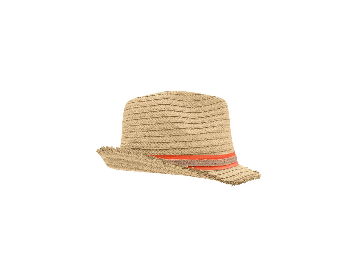 mb Trendy Summer Hat MB6703 straw/orange, Größe L/XL
