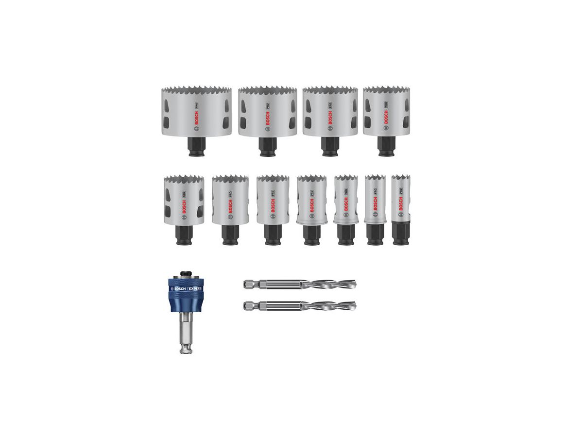 BOSCH PRO Lochsäge-Set Multi Material 20,22,25,32,35,40,44,51,60,64,76 mm