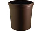 helit Papierkorb H6105875 31x32cm 18l rund Kunststoff braun