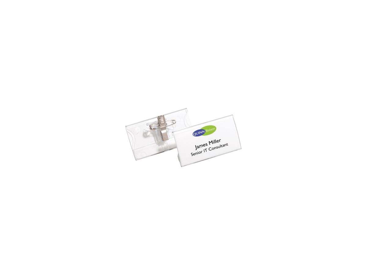 DURABLE Namensschild 812119 75x40mm Acryl tr 25 St./Pack.