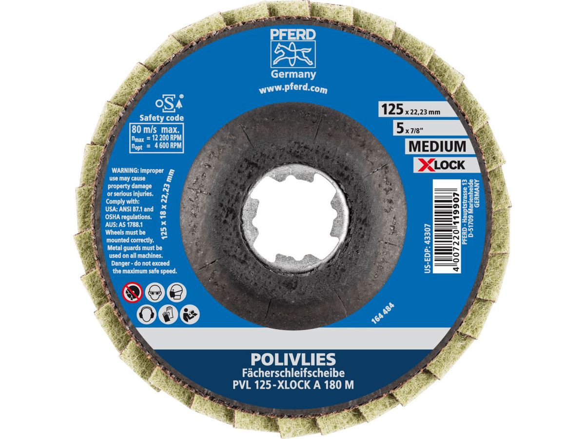 PFERD Polivliesscheibe X-LOCK 125mm PVL A 180 M