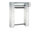 Garderobe offen RAL 7035 1950x1430x480mm 2Schränke