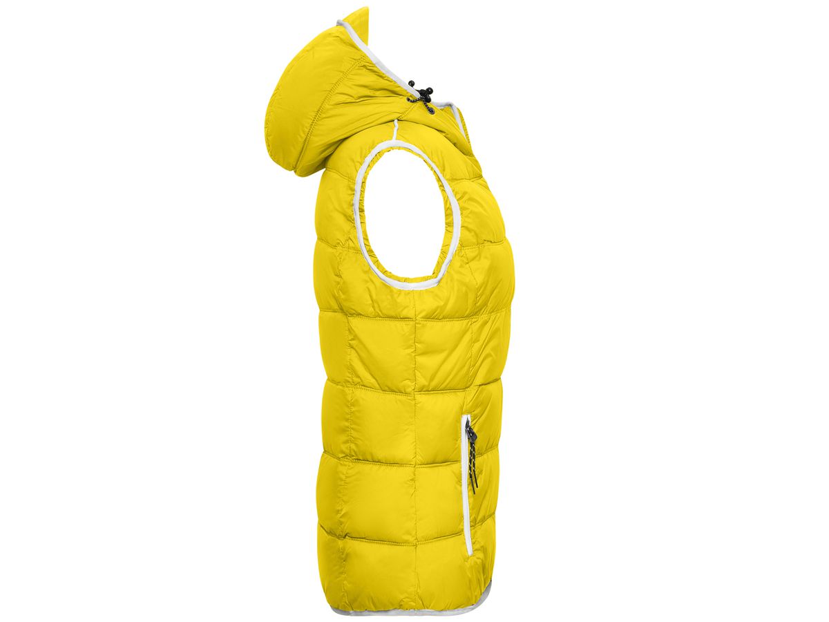 JN Ladies Maritime Vest JN1075 100%PA, sun-yellow/white, Größe M