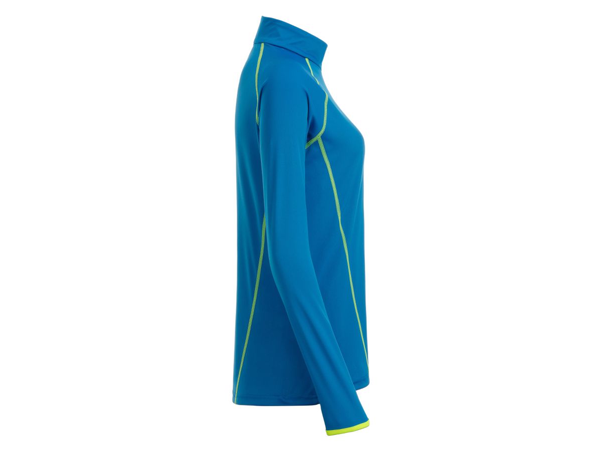 JN Ladies' Sports Shirt Longsleeve JN497 bright-blue/bright-yellow, Größe M