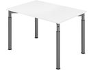 Schreibtisch 4-Fuß 1200x800 mm Weiß