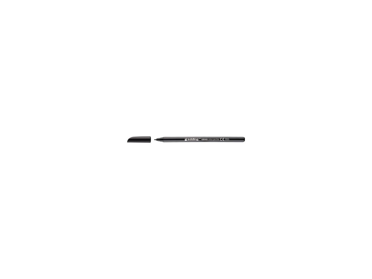 edding Faserschreiber 1200 color pen 4-1200001 0,5-1mm schwarz