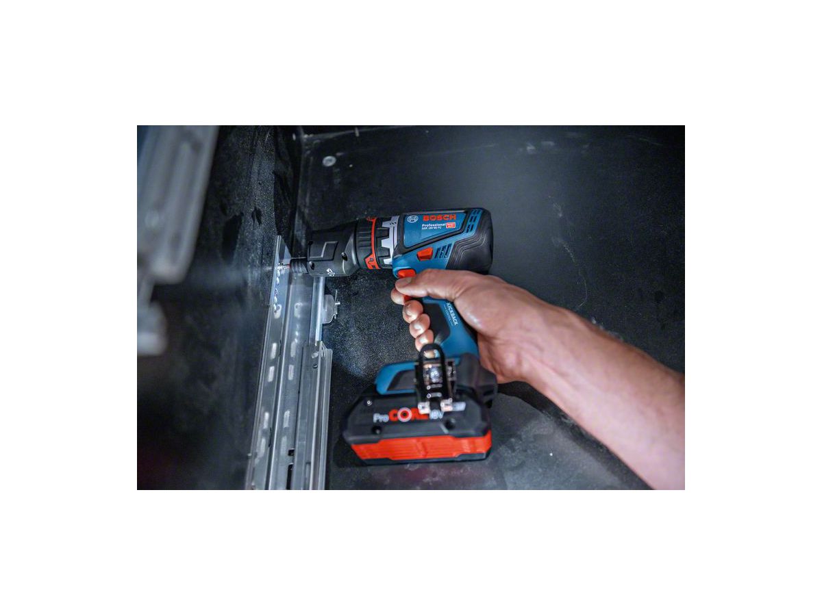 BOSCH Akku-Bohrschrauber GSR 18V-90 FC 2x4,0 AH ProCore, Ladegerät, L-Boxx