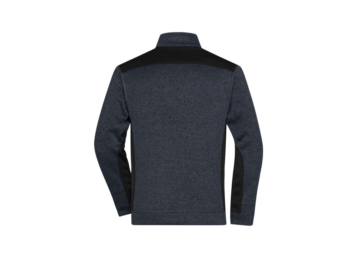 JN Strickfleece Jacke carbon-melange/bl. 100% Polyester 280g/m JN 862 Gr. XS