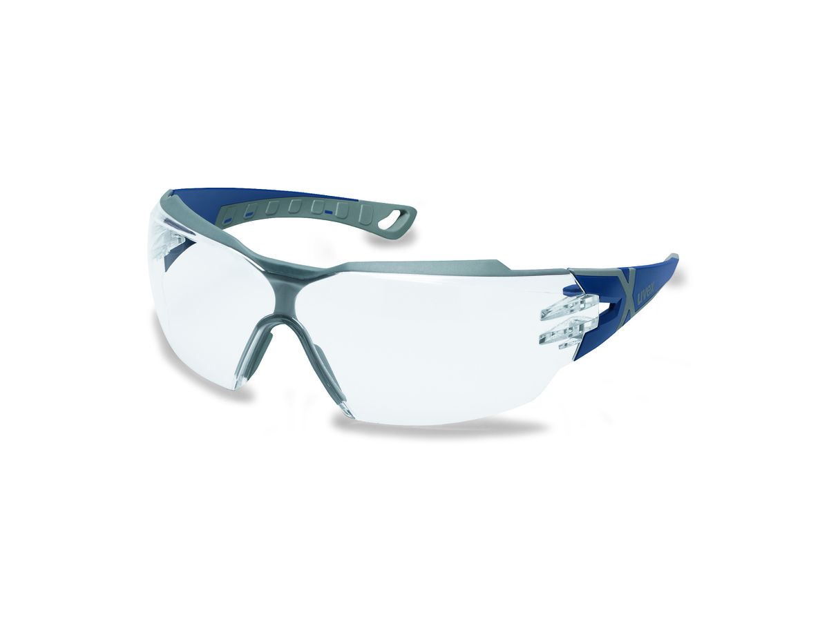 UVEX Schutzbrille pheos cx2, blau/grau klar, supravision excellence, 9198.257