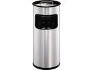 DURABLE Papierkorb METALL 333023 17l rund silber +Ascher