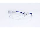 WEMAG Einscheiben-Schutzbrille "sporty" farblos, blauer Softbügel, EN 166, CE