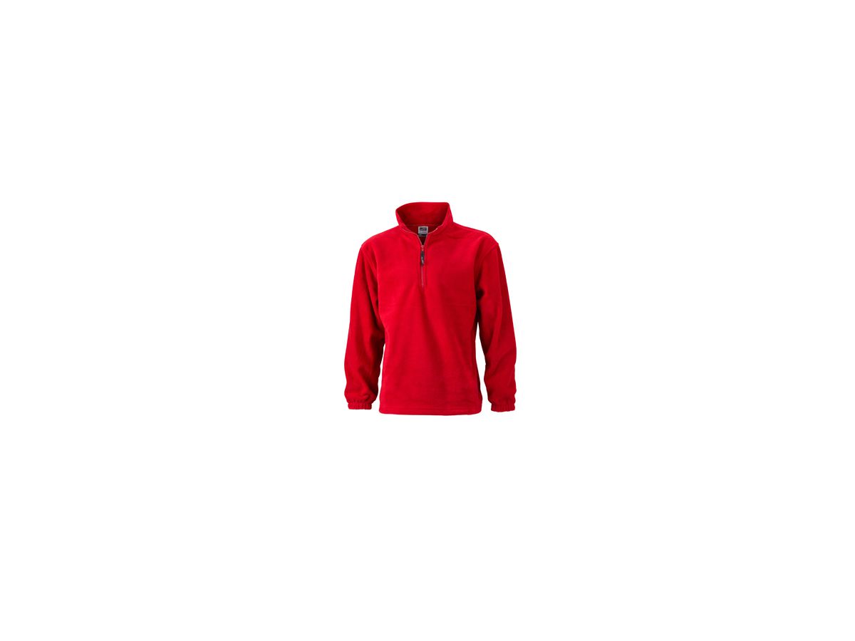 JN Half-Zip Fleece JN043 100%PES, red, Größe L
