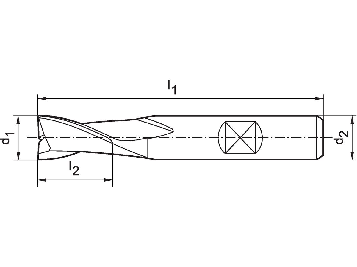 FORMAT Langlochfräser DIN327 D K HSSE