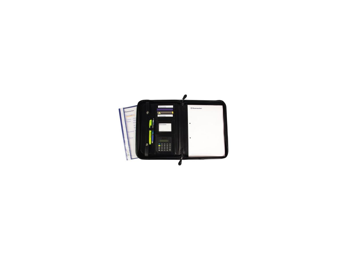 Soennecken Schreibmappe Dortmund 5165 Leder schwarz