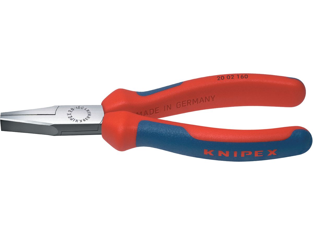 Polished flat nose pliers 140mm w. multi-comp