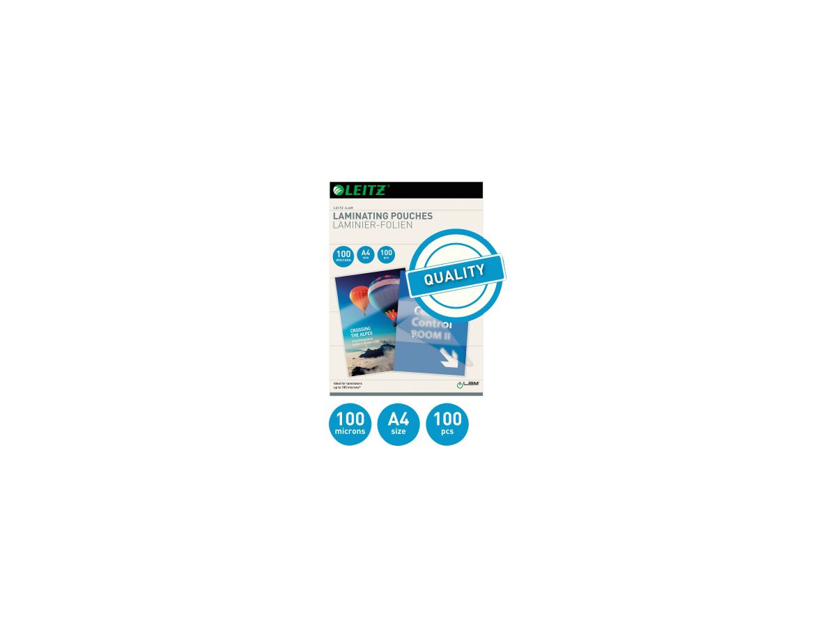 Leitz Laminierfolie 33826 DIN A4 100mic 100 St./Pack.