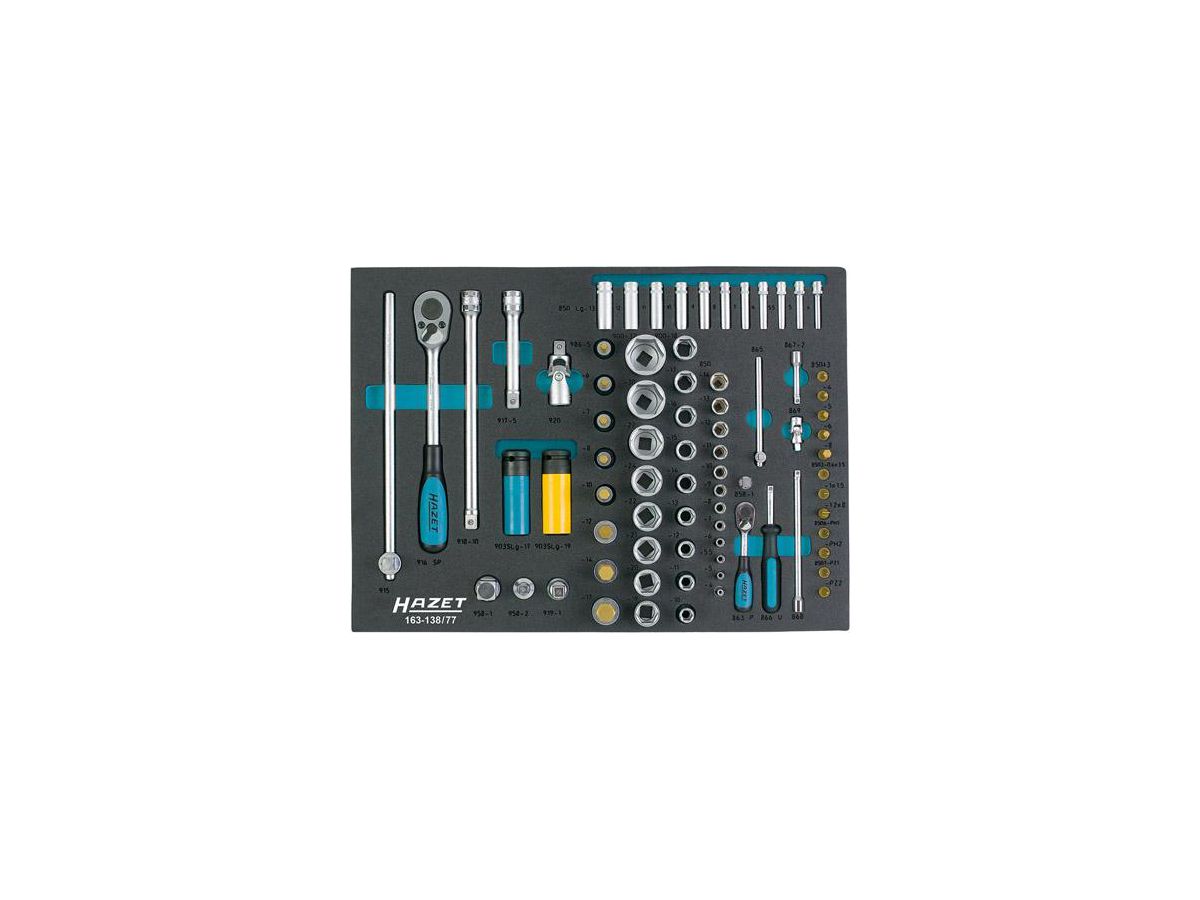 HAZET Werkstattwagen 179 N-7/137 137-tlg. Werkzeugsortiment, 7 Schubladen