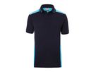 JN Men's Workwear Polo - COLOR - JN858 navy/turquoise, Größe M