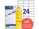 Avery Zweckform Universaletikett 3664 70x33,8mm weiß 2.400 St./Pack.