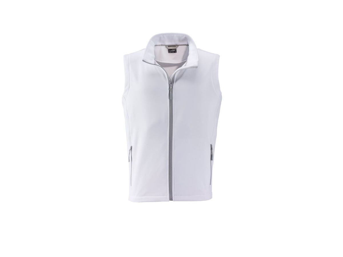 JN Men's Promo Softshell Vest JN1128 white/white, Größe 3XL