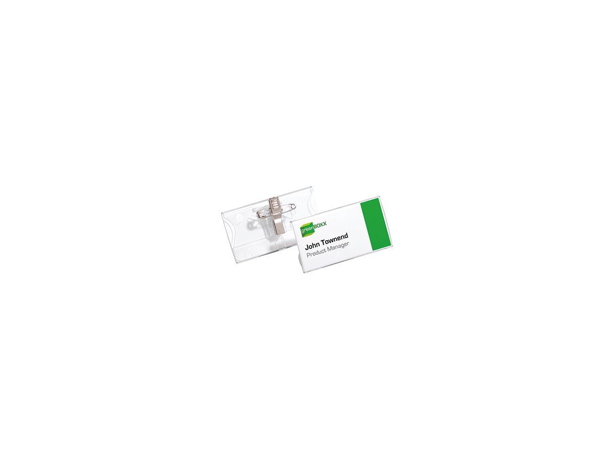 DURABLE Namensschild 812119 75x40mm Acryl tr 25 St./Pack.
