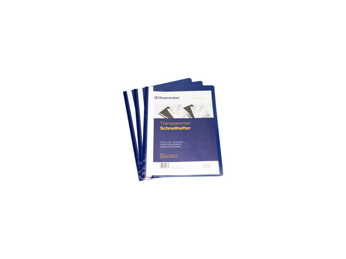 Soennecken Schnellhefter 2975 DIN A4 PP dunkelblau 10 St./Pack.