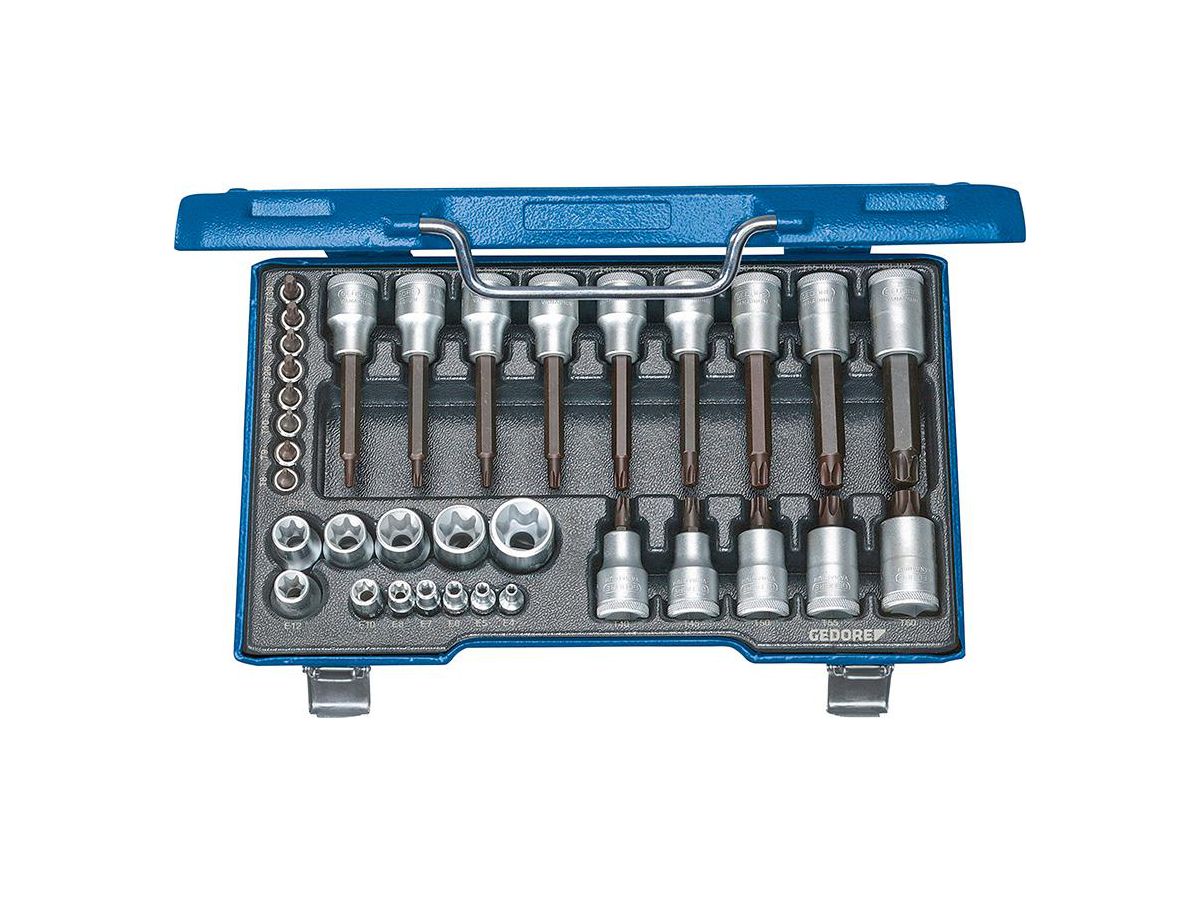 GEDORE Steckschlüssel-Satz 1/2"- 34tlg. Nr. 6129440 - 19 TX 20
