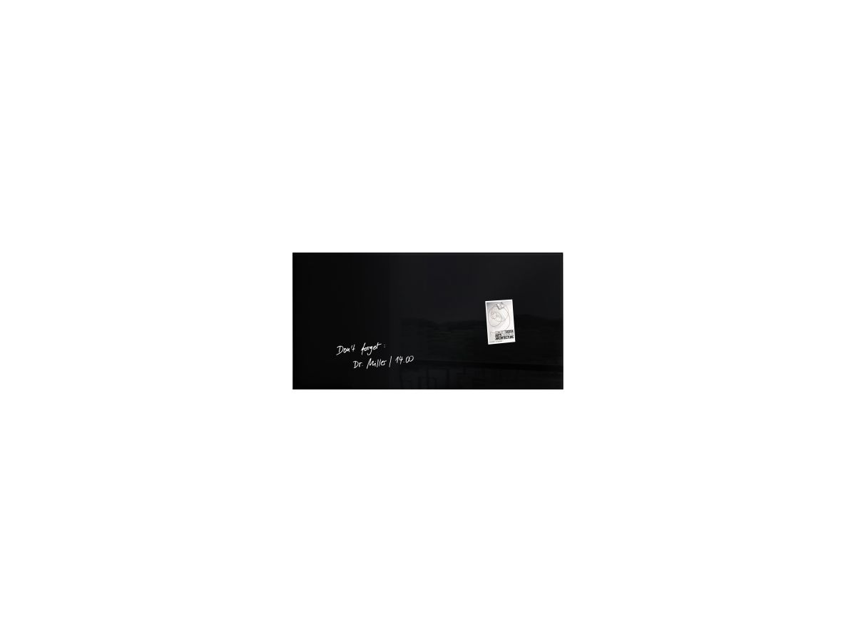 Sigel Multifunktionstafel artverum GL145 910x460x15mm Glas schwarz