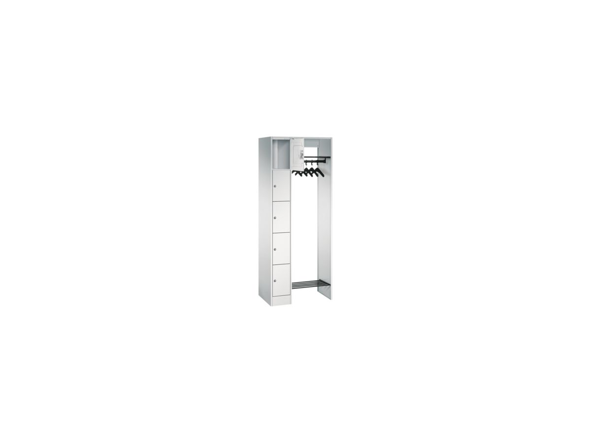 Garderobe offen RAL 7035,1950x740x480mm 1 Schrank