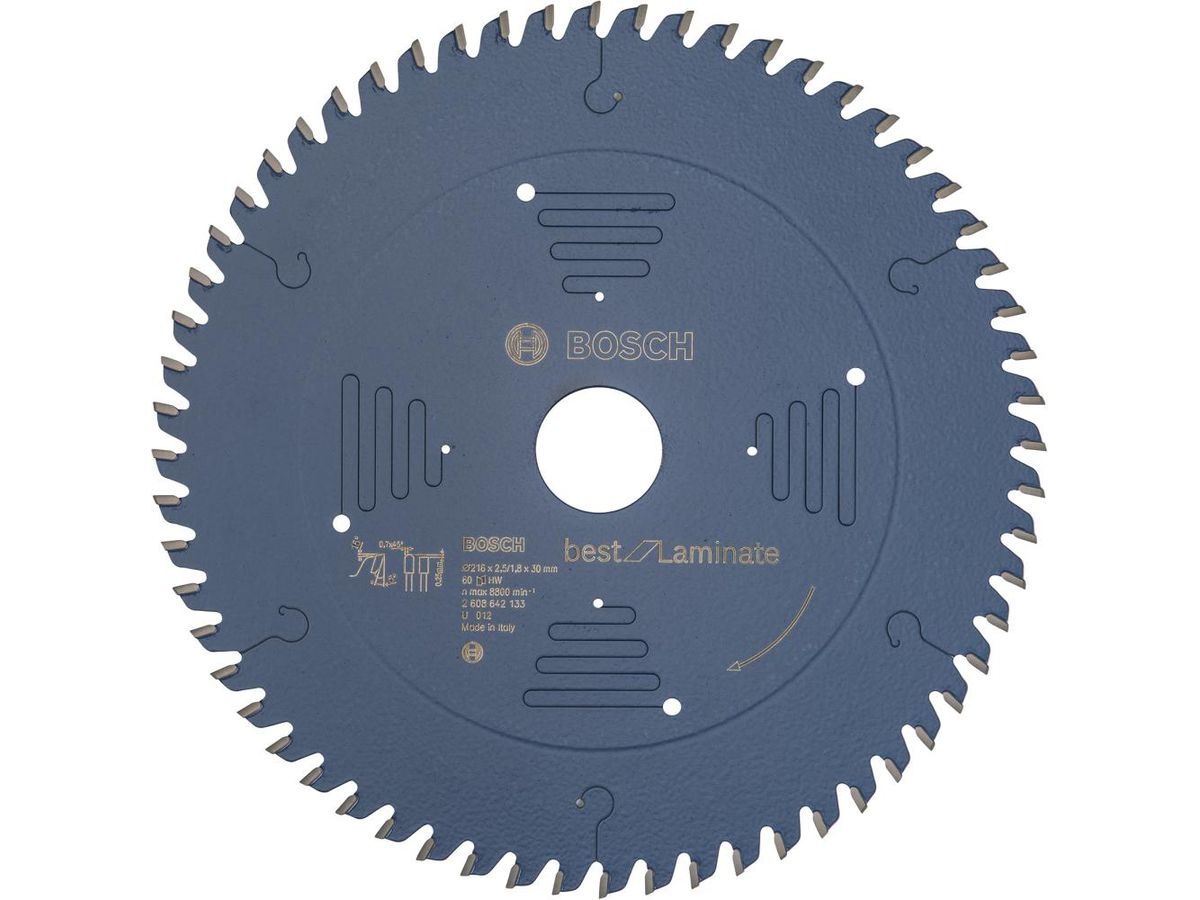 BOSCH Kreissägeblatt für Laminat 216 X 30 TRF 60 Zähne
