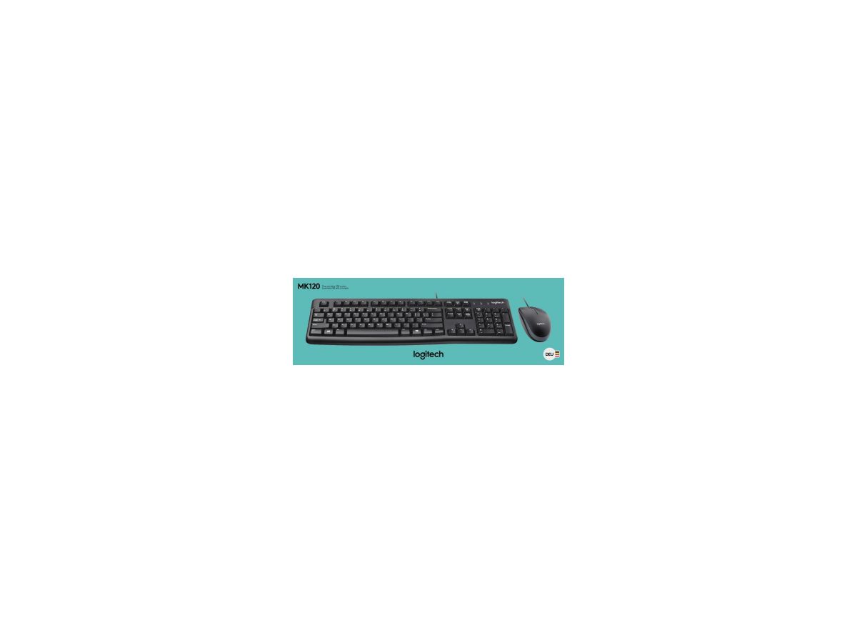Logitech Tastatur-Maus-Set MK120 920-002540 corded schwarz