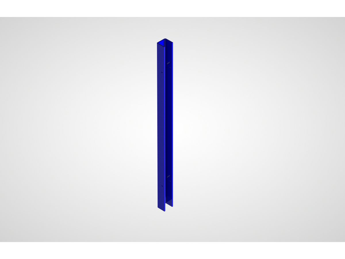 Wandanschlusspro. 650 mm enzianblau Trennwand-System Vario