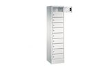 C+P Laptopschrank, ohne Elektrifizierung 1800x420x500mm, 7035, 1x10 Fächer