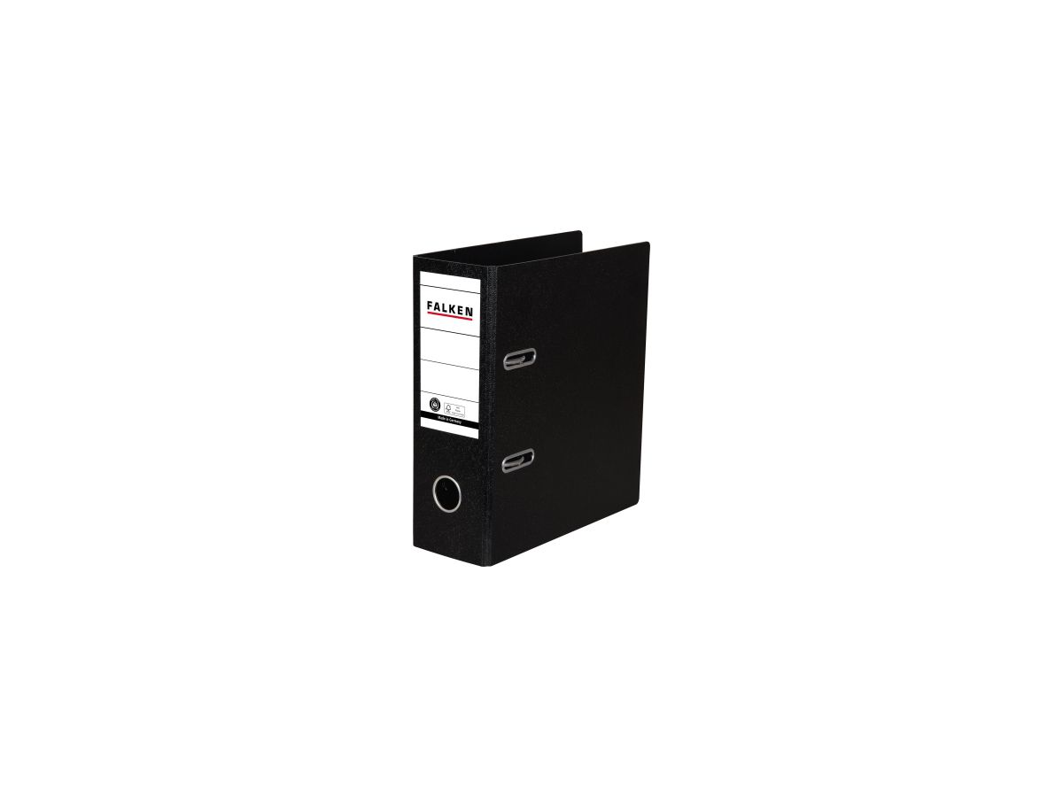Falken Ordner S80 11285830 DIN A5 hoch 80mm Hartpappe schwarz