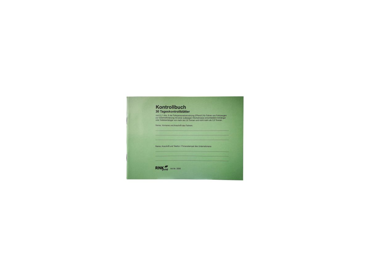 RNK Kontrollbuch 3095 für Fahrpersonal DIN A5 quer 32Blatt